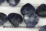 CTR643 Top drilled 13*13mm faceted briolette sodalite beads