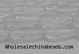 CTR70 15.5 inches 6*16mm faceted teardrop white crystal beads