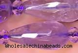 CTR713 15 inches 8*16mm faceted teardrop ametrine beads