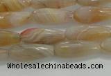 CTR80 15.5 inches 6*16mm faceted teardrop yellow agate beads