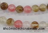 CTS03 15.5 inches 8mm round tigerskin glass beads wholesale