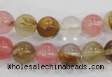 CTS04 15.5 inches 10mm round tigerskin glass beads wholesale