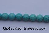 CTU02 15.5 inches 6mm round blue turquoise strand beads Wholesale