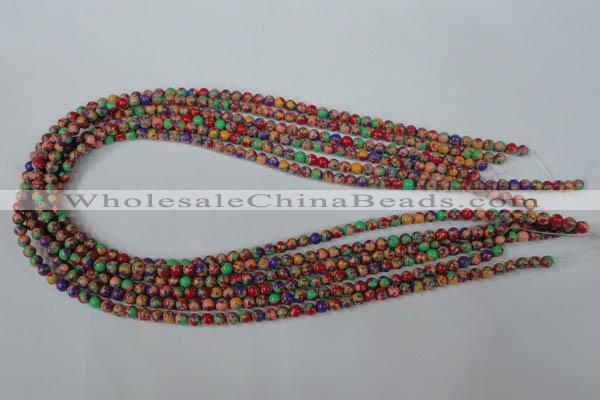 CTU1050 15.5 inches 4mm round synthetic turquoise beads wholesale