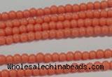 CTU1309 15.5 inches 2mm round synthetic turquoise beads