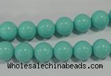 CTU1384 15.5 inches 10mm round synthetic turquoise beads