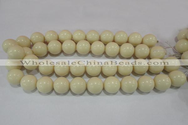 CTU1439 15.5 inches 20mm round synthetic turquoise beads