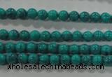 CTU1671 15.5 inches 4mm round synthetic turquoise beads