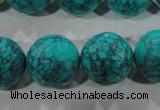 CTU1689 15.5 inches 20mm faceted round synthetic turquoise beads