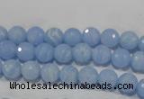 CTU1742 15.5 inches 6mm faceted round synthetic turquoise beads