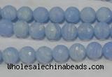 CTU1743 15.5 inches 8mm faceted round synthetic turquoise beads