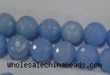 CTU1744 15.5 inches 10mm faceted round synthetic turquoise beads