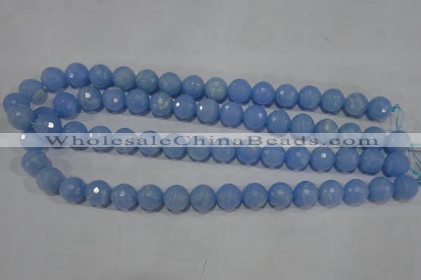 CTU1744 15.5 inches 10mm faceted round synthetic turquoise beads