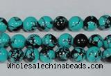 CTU1803 15.5 inches 8mm round synthetic turquoise beads