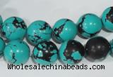 CTU1805 15.5 inches 12mm round synthetic turquoise beads