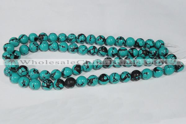 CTU1805 15.5 inches 12mm round synthetic turquoise beads