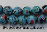 CTU2003 15.5 inches 10mm round synthetic turquoise beads