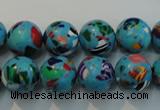 CTU2004 15.5 inches 12mm round synthetic turquoise beads