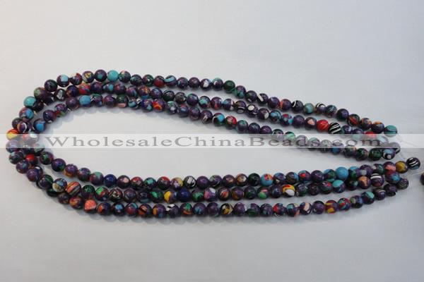 CTU2111 15.5 inches 6mm round synthetic turquoise beads