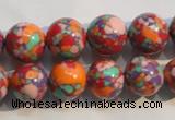 CTU2345 15.5 inches 14mm round synthetic turquoise beads