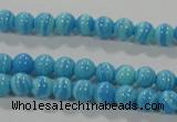 CTU2580 15.5 inches 4mm round synthetic turquoise beads