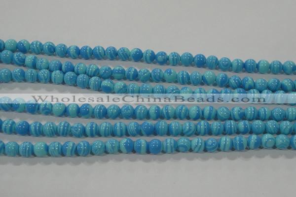 CTU2581 15.5 inches 6mm round synthetic turquoise beads