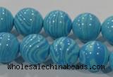 CTU2584 15.5 inches 12mm round synthetic turquoise beads