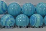 CTU2586 15.5 inches 16mm round synthetic turquoise beads