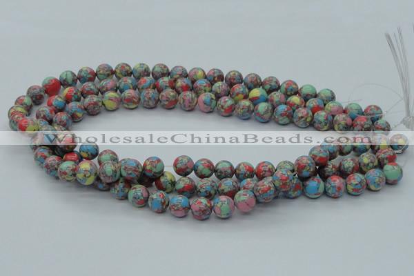 CTU260 16 inches 10mm round imitation turquoise beads wholesale