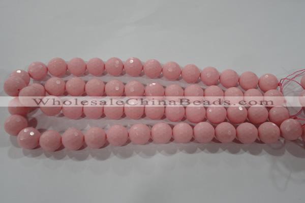 CTU2684 15.5 inches 14mm faceted round synthetic turquoise beads