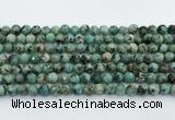 CTU518 15.5 inches 6mm faceted round African turquoise beads wholesale