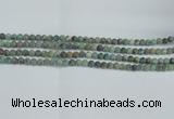 CTU562 15.5 inches 4mm round matte african turquoise beads