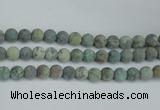 CTU566 15.5 inches 12mm round matte african turquoise beads