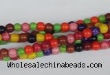 CTU700 15.5 inches 5mm round dyed turquoise beads wholesale