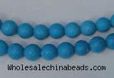 CTU823 15.5 inches 8mm round dyed turquoise beads wholesale