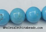 CTU881 15.5 inches 18mm round dyed turquoise beads wholesale