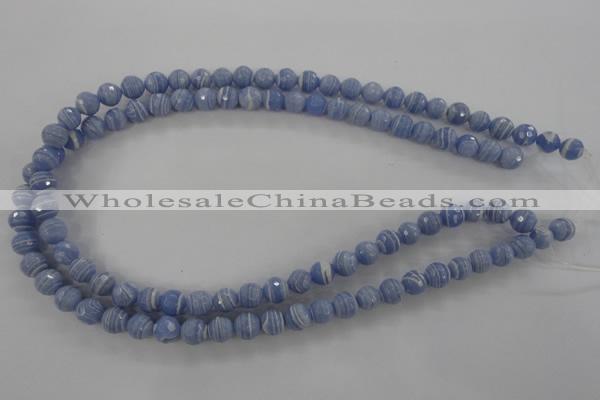 CTU920 15.5 inches 4mm faceted round synthetic turquoise beads