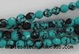 CTU931 15.5 inches 6mm faceted round synthetic turquoise beads