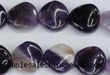 CTW23 15.5 inches 16mm twisted coin amethyst beads wholesale