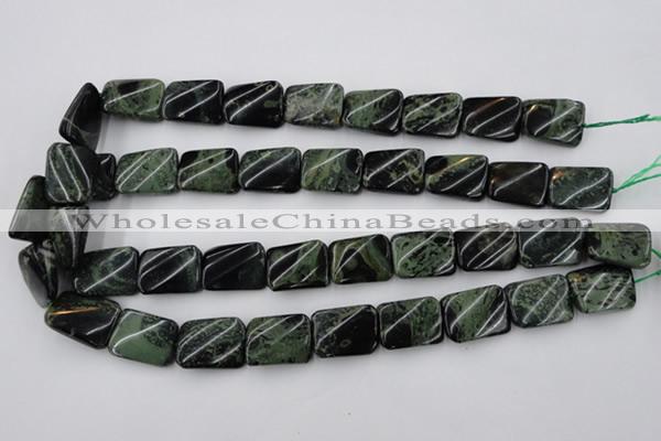 CTW381 15.5 inches 15*20mm twisted rectangle kambaba jasper beads