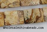 CTW396 15.5 inches 18*25mm twisted rectangle picture jasper beads