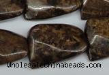 CTW410 15.5 inches 22*30mm twisted bronzite gemstone beads