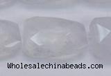 CTW500 15.5 inches 20*30mm faceted & twisted synthetic quartz beads