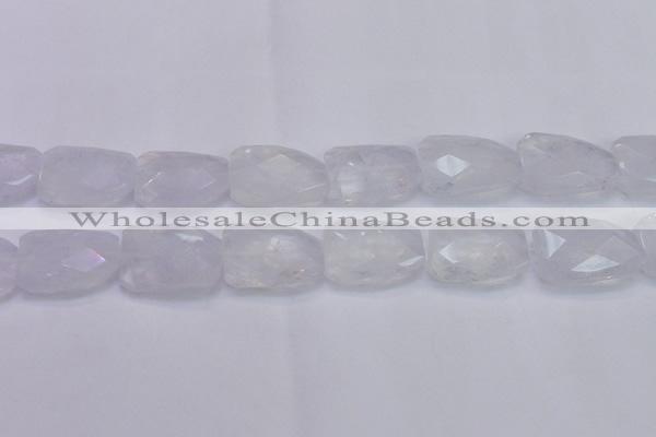 CTW500 15.5 inches 20*30mm faceted & twisted synthetic quartz beads