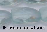 CTW503 15.5 inches 20*30mm faceted & twisted synthetic quartz beads