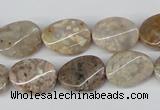 CTW58 15.5 inches 12*16mm twisted oval jasper gemstone beads