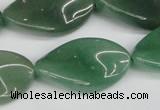 CTW90 15.5 inches 18*30mm twisted oval green aventurine beads