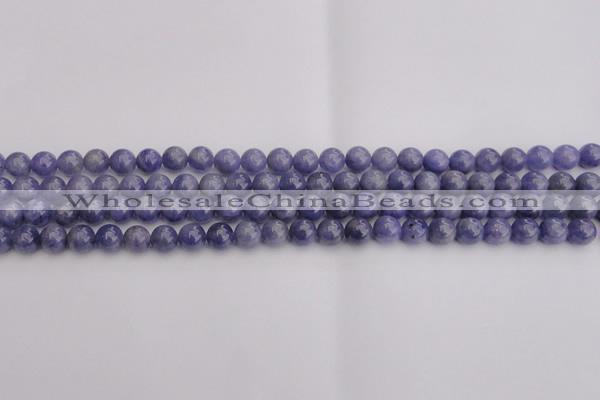 CTZ502 15.5 inches 7mm round natural tanzanite gemstone beads