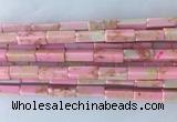 CUBS02 15 inches 4*13mm cuboid synthetic sea sediment jasper beads