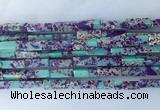 CUBS09 15 inches 4*13mm cuboid synthetic sea sediment jasper beads